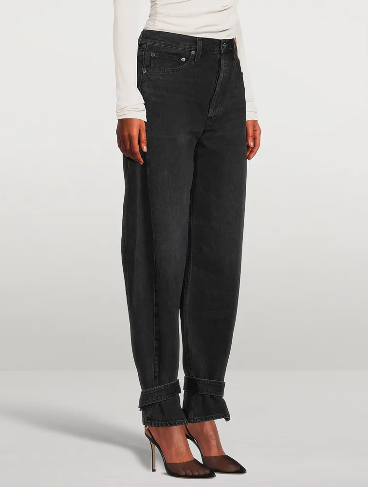 Cleo Tapered Jeans With Button Cuffs