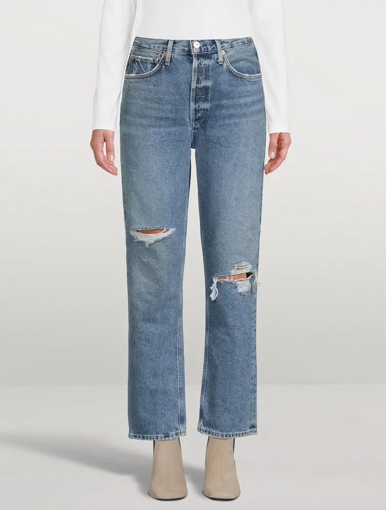 Sabine High-Waisted Straight-Leg Jeans