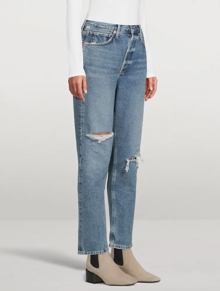 Sabine High-Waisted Straight-Leg Jeans