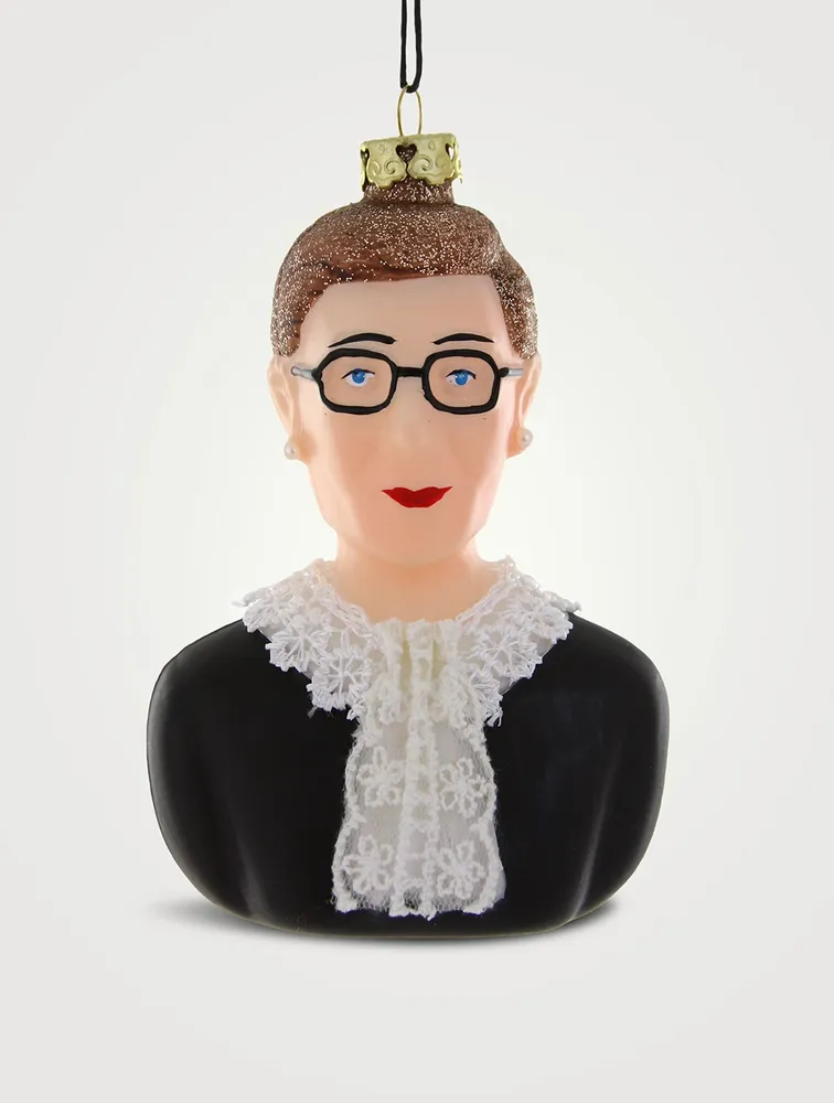 Ruth Bader Ginsburg Glass Ornament