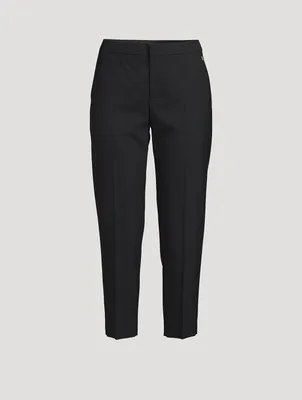 Cropped Stretch-Wool Trousers