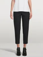 Cropped Stretch-Wool Trousers