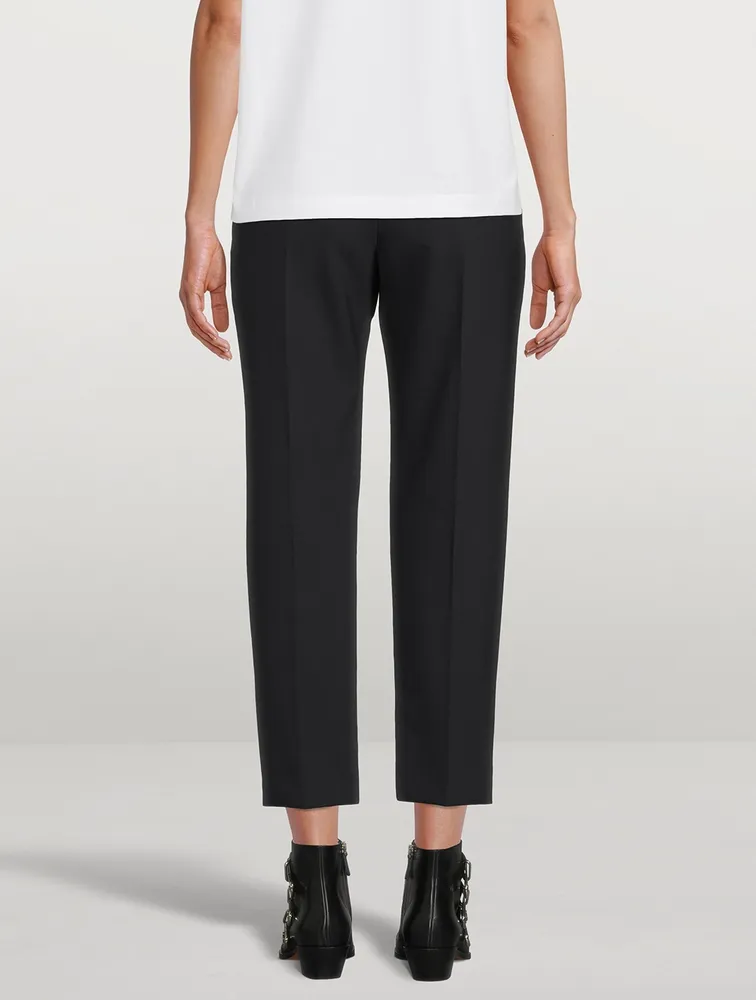 Cropped Stretch-Wool Trousers