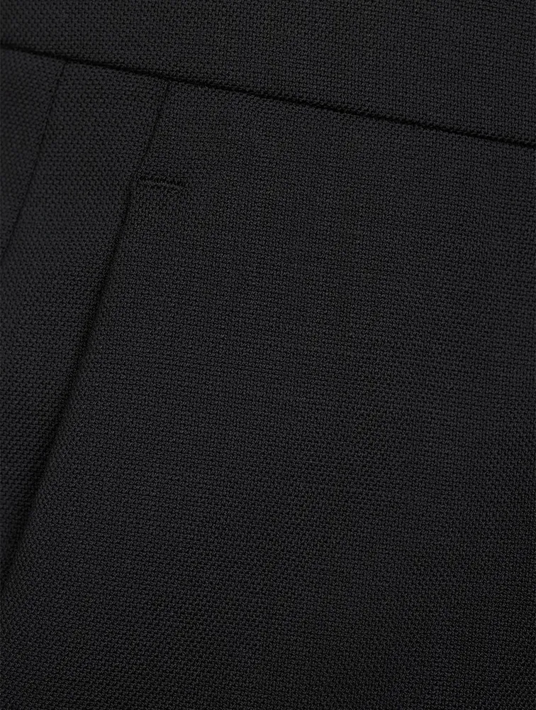 Cropped Stretch-Wool Trousers