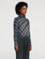 Highland Crop Cashmere Sweater Tie-Dye Print