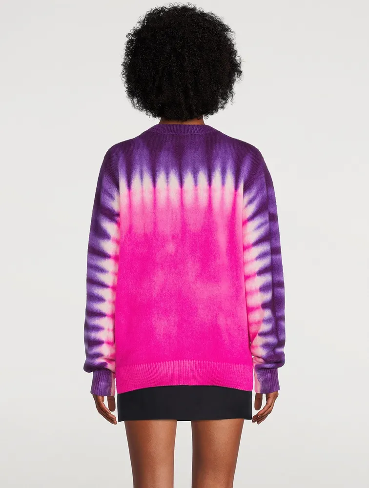 Simple Daybreak Cashmere Sweater Tie-Dye Print