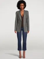 Ribbed Wool And Silk Henley Top