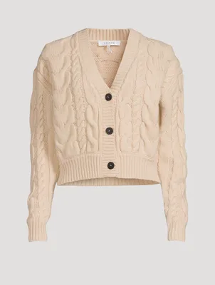 Wool Cable-Knit Cardigan