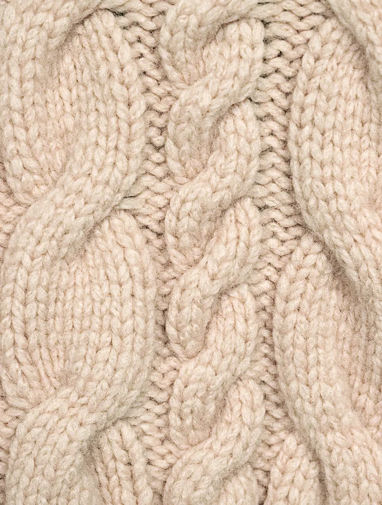 Wool Cable-Knit Cardigan