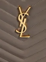 YSL Monogram Leather Wristlet