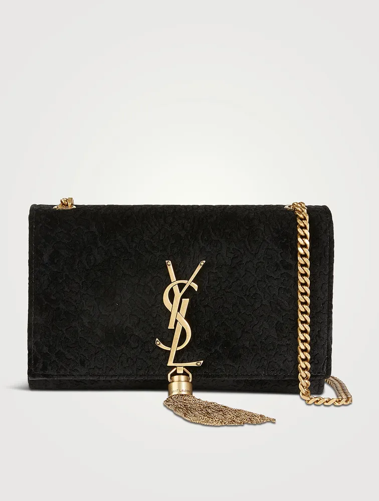 Saint Laurent Kate Ladies Shoulder Bag Black Heart Chain