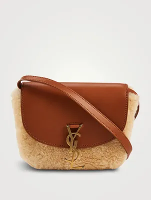 Kaia Leather And Shearling Crossbody Bag
