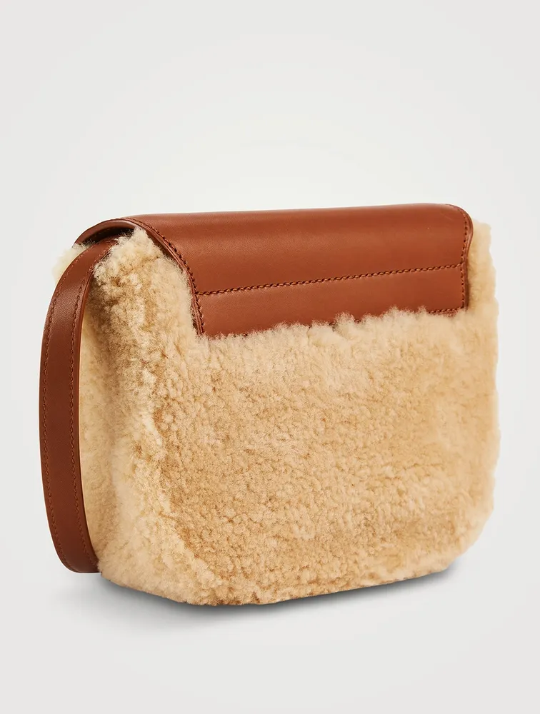 Kaia Leather And Shearling Crossbody Bag