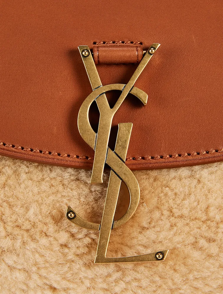 Kaia Leather And Shearling Crossbody Bag