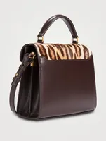 Cassandra YSL Monogram Calf Hair Top Handle Bag In Leopard Print