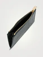 Fragments YSL Monogram Croc-Embossed Leather Card Holder