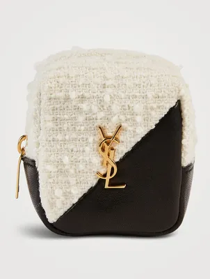 Jamie Bouclé Tweed And Leather Cube Charm