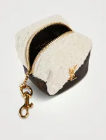 Jamie Bouclé Tweed And Leather Cube Charm