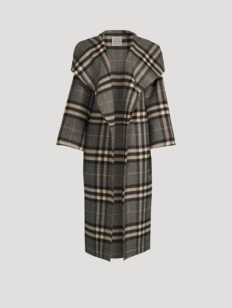 Signature Doublé Wool Coat Check Print