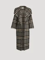 Signature Doublé Wool Coat Check Print