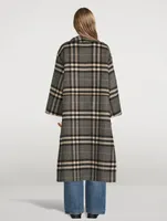 Signature Doublé Wool Coat Check Print
