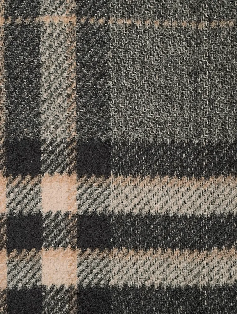 Signature Doublé Wool Coat Check Print