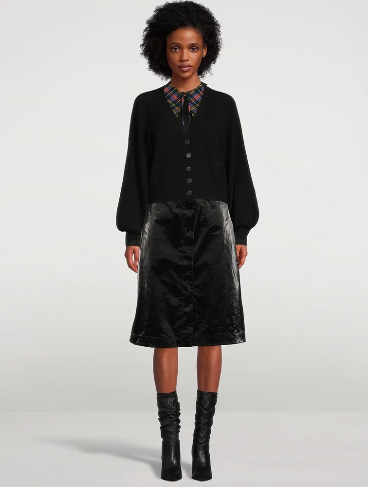 Seersucker Collar In Check Print