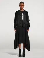 Asymmetric Suiting Midi Skirt