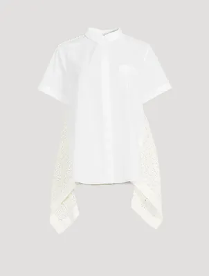 Short-Sleeve Shirt With Embroidered Back