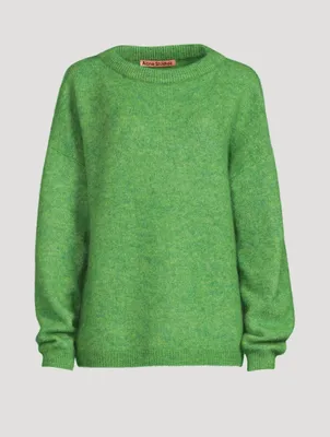 Mohair-Blend Crewneck Sweater
