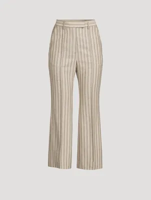 Suit Trousers Stripe Print