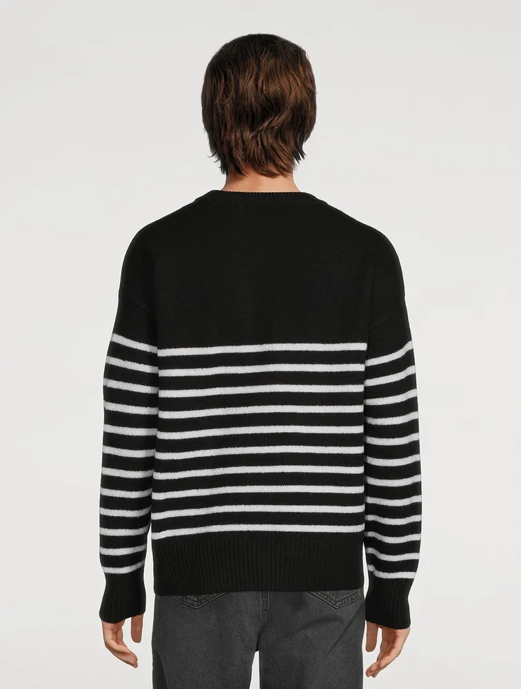 Ami De Coeur Wool Sweater Striped Print