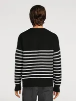 Ami De Coeur Wool Sweater Striped Print