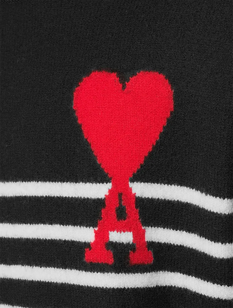 Ami De Coeur Wool Sweater Striped Print