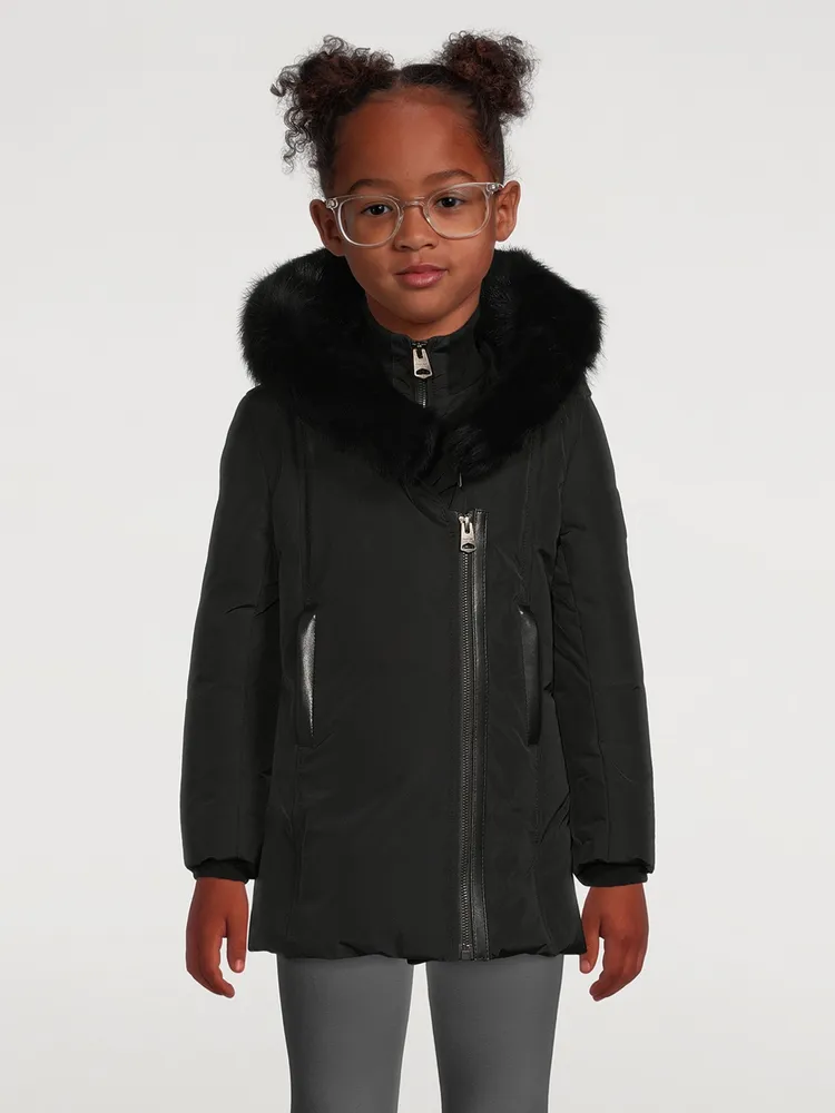 Kids Leelee-TSH Down Coat With Signature Shearling Collar