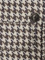 Veda Wool Coat Houndstooth Print