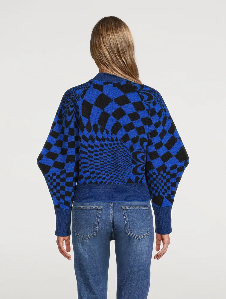Geometric Virgin Wool Sweater