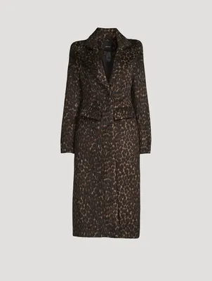Pagoda Brando Coat Leopard Print