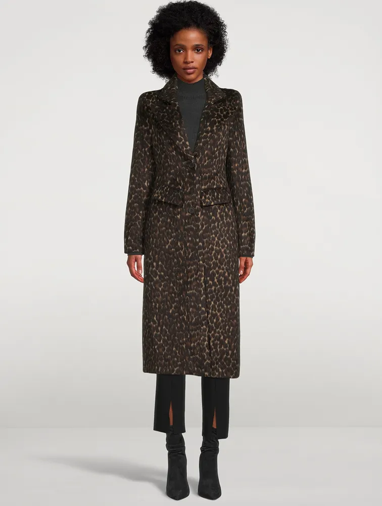 Pagoda Brando Coat Leopard Print