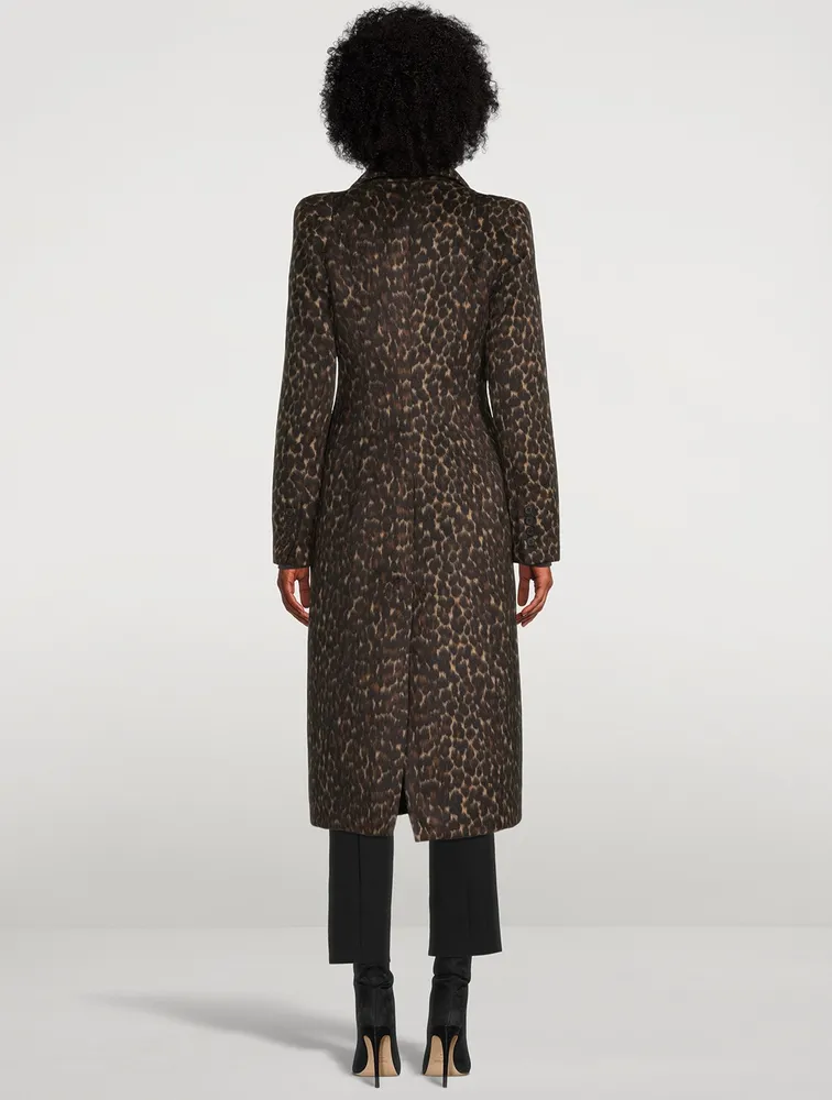 Pagoda Brando Coat Leopard Print