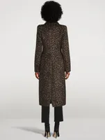 Pagoda Brando Coat Leopard Print