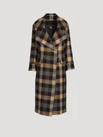 Blanket Coat Check Print