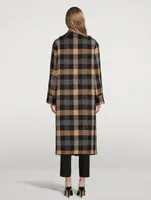 Blanket Coat Check Print