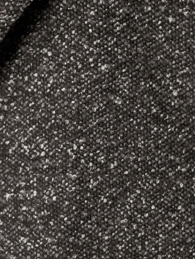 Belt Coat With Detachable Faux Fur Collar