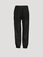 Cotton-Blend Belted Track Pants