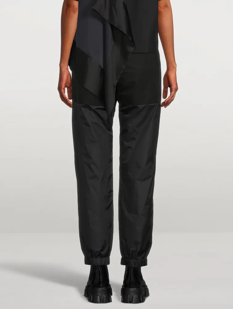 Cotton-Blend Belted Track Pants