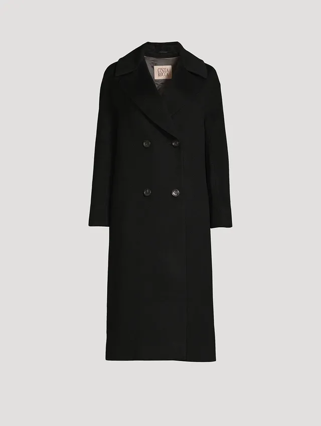 Belted grey coat in wool - Cinzia Rocca