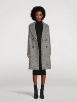 Prince Of Wales Wool-Blend Double-Breasted Coat