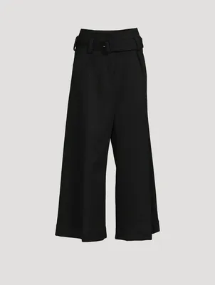 Wool Trousers With Belt
