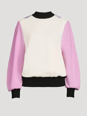 Circular Sleeve Colourblock Sweatshirt
